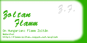 zoltan flamm business card