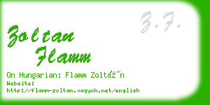 zoltan flamm business card